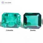 Gemstones Colombia Synthetic Emerald Cut Green Lab-Created Hydrothermal Emerald Gemstones
