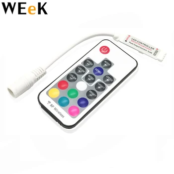 Mini Led Rgb Remote Controller Dc5 24v 17key Rf Wireless Controller