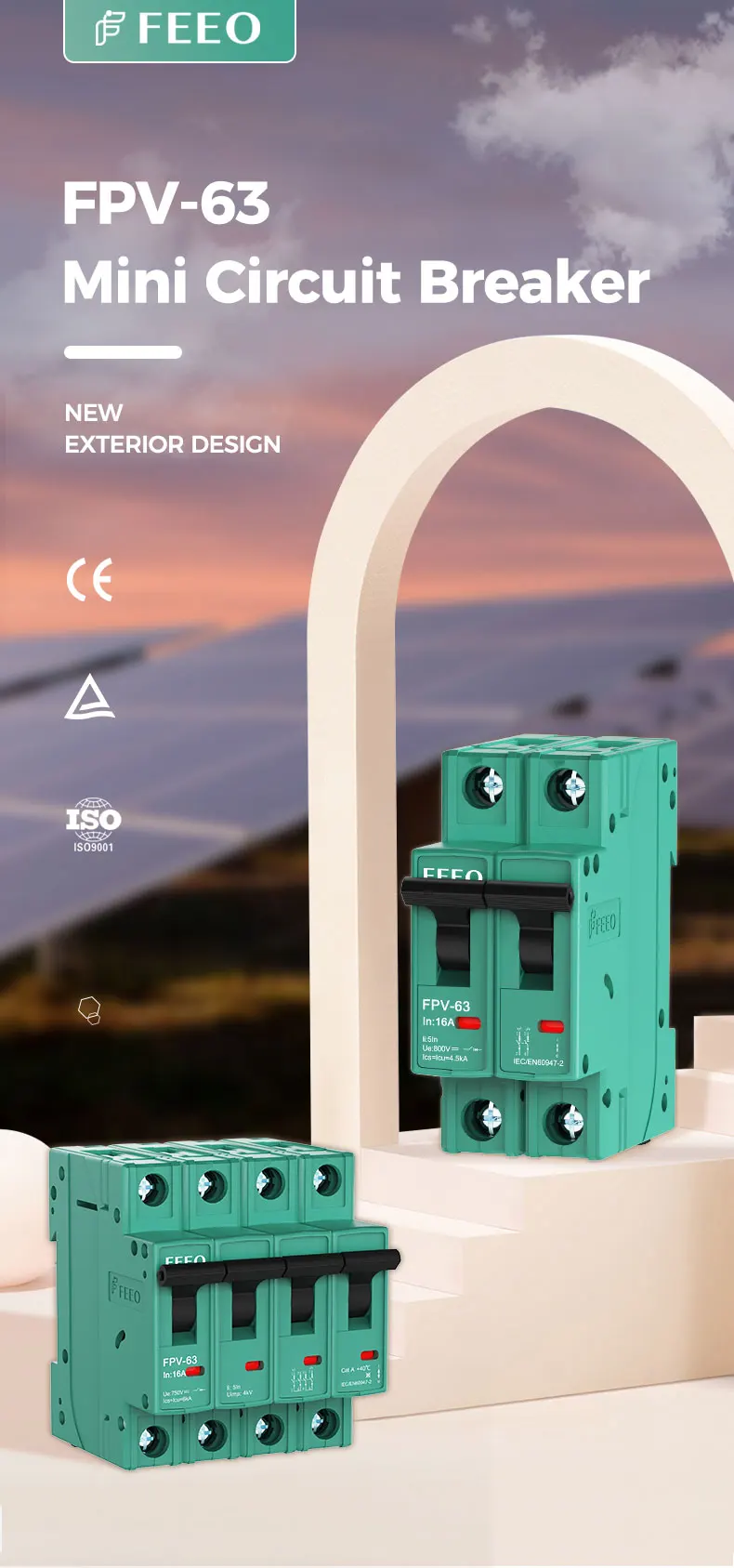 Pv Solar System Dc Circuit Breaker Mcb With Ce Ccc Ka V P Solar