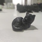 Obsidian Wholesale Natural Black Obsidian Crystal Stone Carved Animal Fox For Decoration