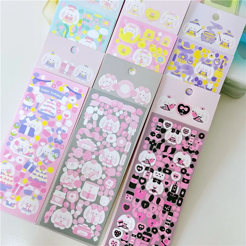 Newest Cute Rabbit Sticker Fashion Decorative Sticker Daily Notebook Sticker