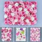 Wedding Wedding Wedding Wall Backdrop Roll Up Wedding Decorative Artificial Silk Rose Flower Wall Backdrop