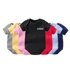 Baby Rompers Custom Plain Snap Button Unisex Ruffle Organic Bamboo Cotton Baby Rompers Clothes Set Pajamas Baby Bodysuit