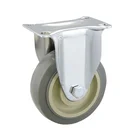 Gray Wheels Gray Trolley Wheels 100mm Gray TPR Trolley Rigid Wheels Castor