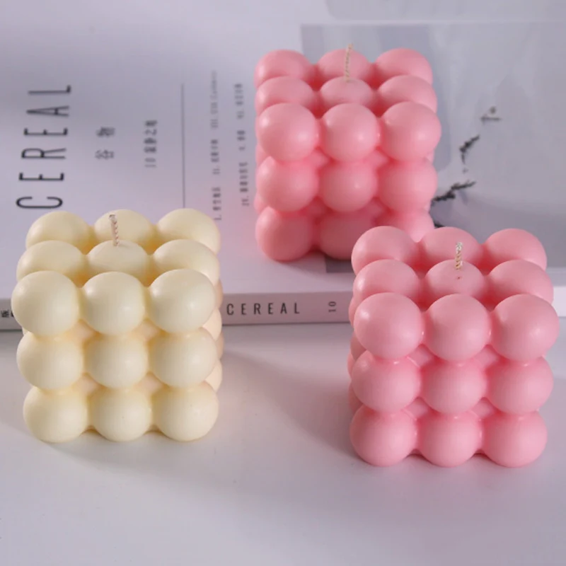 Hot Selling 3d novelty magic square silicone Mousse candle cake mold