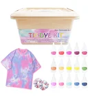Colors School Group Activities Party Supplies 15 Colors One-Step Tie Dye Shirt Kit