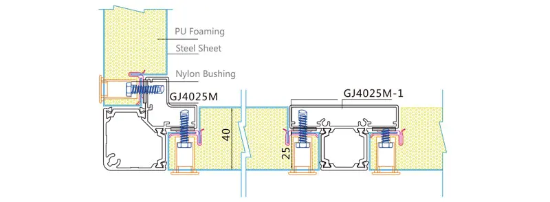 Hvac System Thermal Break Extrusion Ahu Aluminum Frame Profile For