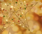 Star Shaped Lights 2019 New Product Christmas Decoration Latest Design Unique Iron Frame 3D Star Shaped Lights