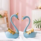 Handicraft Girl Room Decoration Resin Statue Handicraft Couple Swan Ornament