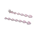 Shaped Earrings High Quality Jewelry Female Jewelry Pink Bridal Heart Shaped Earrings
