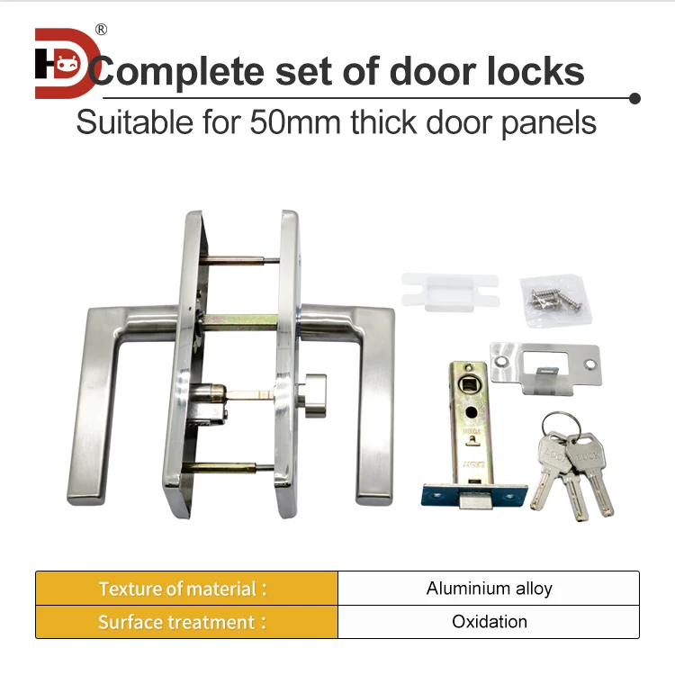 Purification Cleanroom Door Lock Color Steel Plate Cleanroom Activity Room Lock 50 Engineering Handle Lock supplier