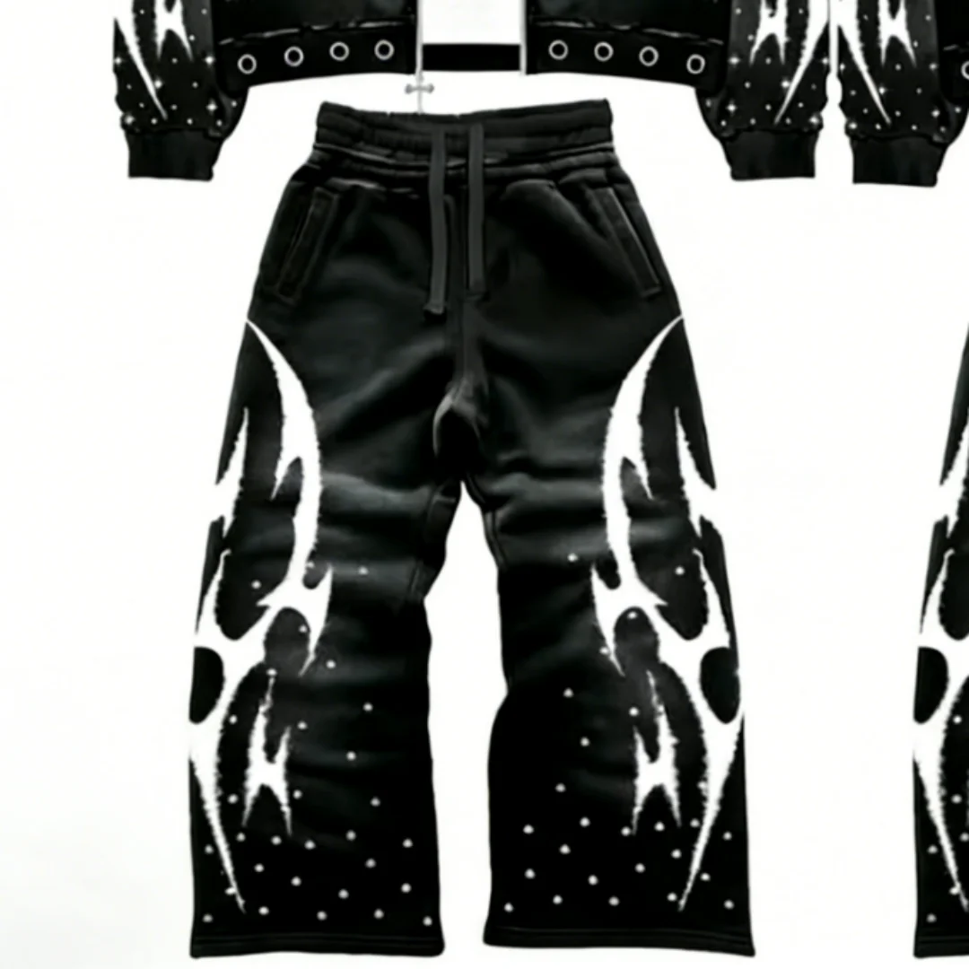 cotton suitfeaturing printingrhinestones and other crafts with further customizations-2