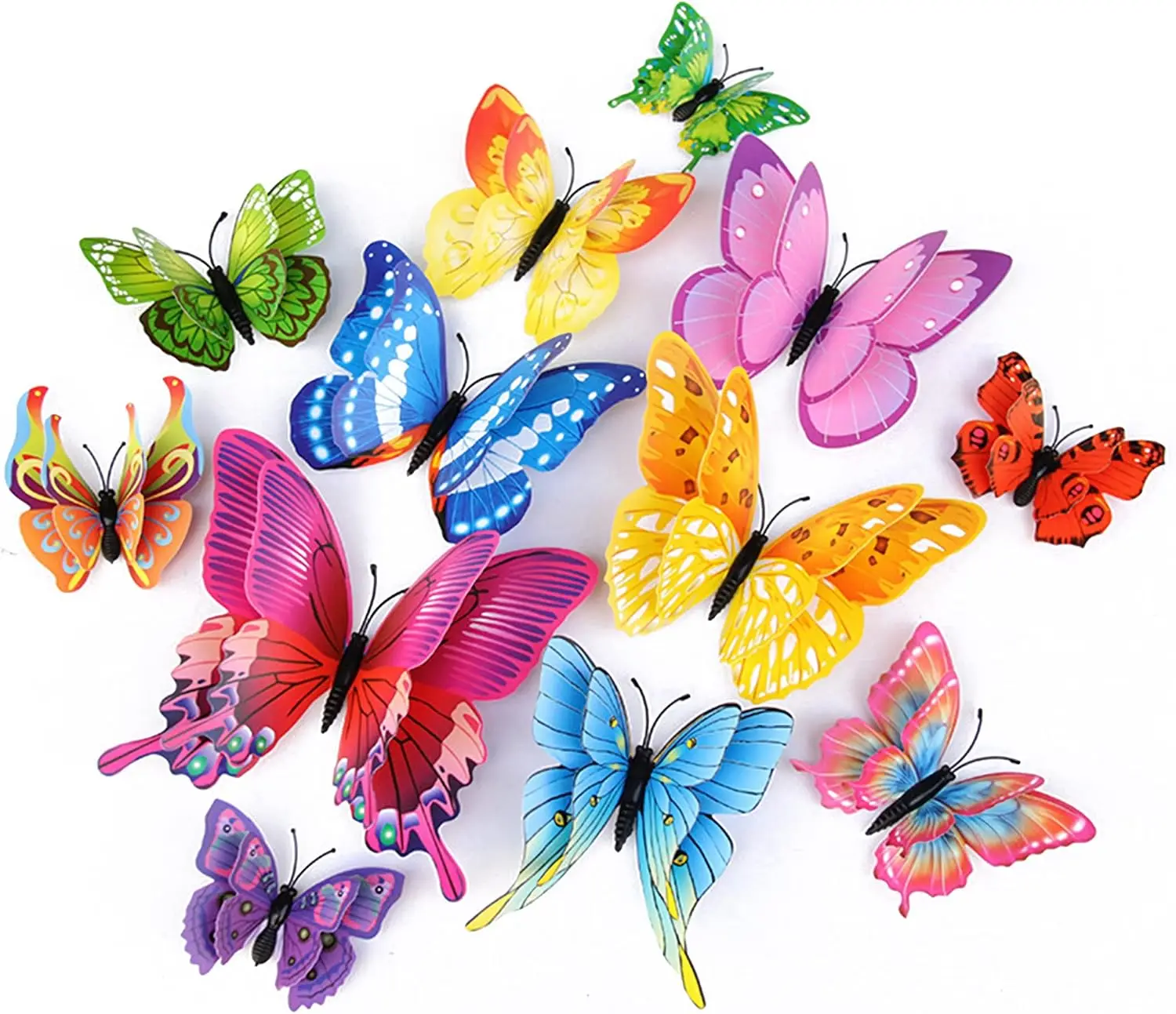 Butterfly Wall Decor 24/48 PCS, 3D Butterflies Stickers for Party Decorations with Magnets