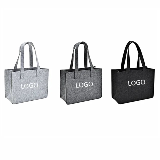 Wholesale Price Large Capacity Needle Nonwoven Trendy Felt Bag Shopping Bag Handbag Cute