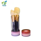 Paper Gift Customized Clear PVC Tube Pen/Pencil/Paintbrush Paper Round Gift Box With Paper Cardboard Lid