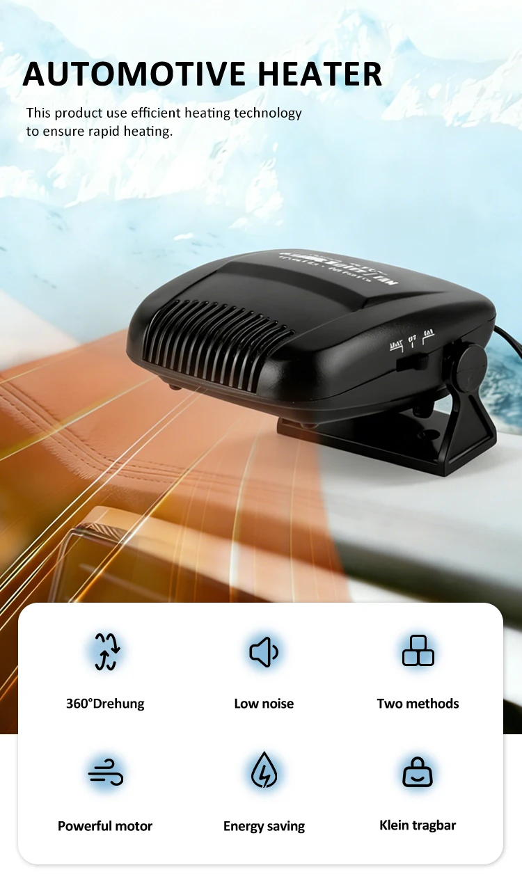 One Speed Car Heater, 150W, 12V, Portable - detail 2