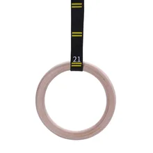 Wooden Gym Rings 2023 High Quality Gymnastic Ring with Nylon straps