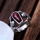 Ring Wedding Men's Women's Zirconia Skull Ring Diamond Coffin Bike Party Wedding Jewelry