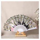Hand Fan Chinese Style Plastic Material Hand Fan Folding Holder