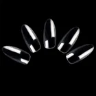 Nail Tips 500Pcs Clear White Natural French False Acrylic Nail Tips UV Gel Ultra Flexible Size #0-9