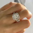 Diamond Wedding Band New Design Simulated Diamond Anniversary Wedding Band 10*8mm White Sapphire Diamond Ring Wedding Set