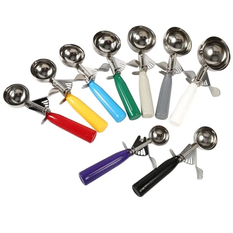 Full Sizes 304 Stainless Steel Ice Cream Trigger Scoop