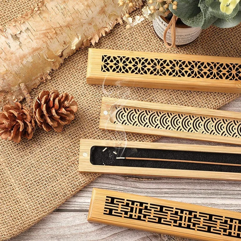 Bamboo and Wood Line Incense box line incense into the indoor tea ceremony incense frame