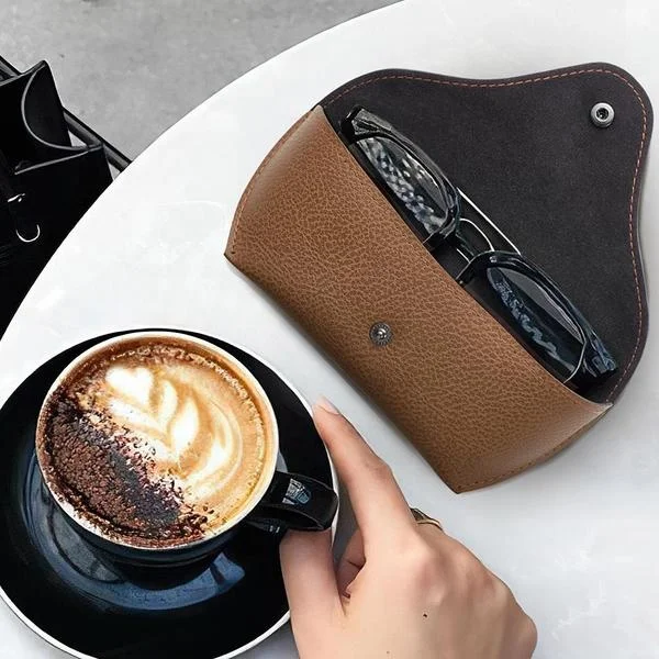 Gift for Dad, Daddy, Father, Men, Custom Genuine Leather Glasses Case