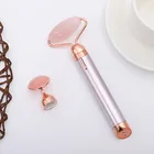 Jade New Arrival Rose Quartz Vibrating Jade Roller For Face Massage