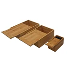 Wooden Box A Wooden Box Custom Logo Unfinished Gift Bamboo Sliding Lid Wooden Box