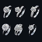 Engagement Rings Wholesale Moissanite Jewelry 925 Sterling Silver Wedding Engagement Moissanite Diamond Rings