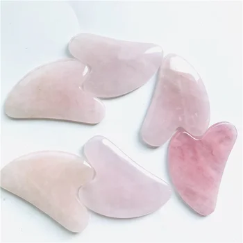 Wholesale Cheap price polished natural rose quartz scraping plate slab for healing