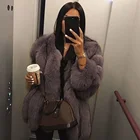 Ladies Jacket Wholesale New Fashion Ladies Winter Fake Fur Coats Women Faux Fox Fur Jacket Coats