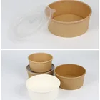 Paper Bowl Paper Hot Sell Printed Kraft Paper Bowl Packaging Soup Bowl Round Fast Food Box Disposable Paper Bowl Cup