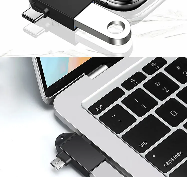 2 in 1 USB3.0 to Micro Type C USB Converter OTG Adapter for Android Phone U Disk Mouse