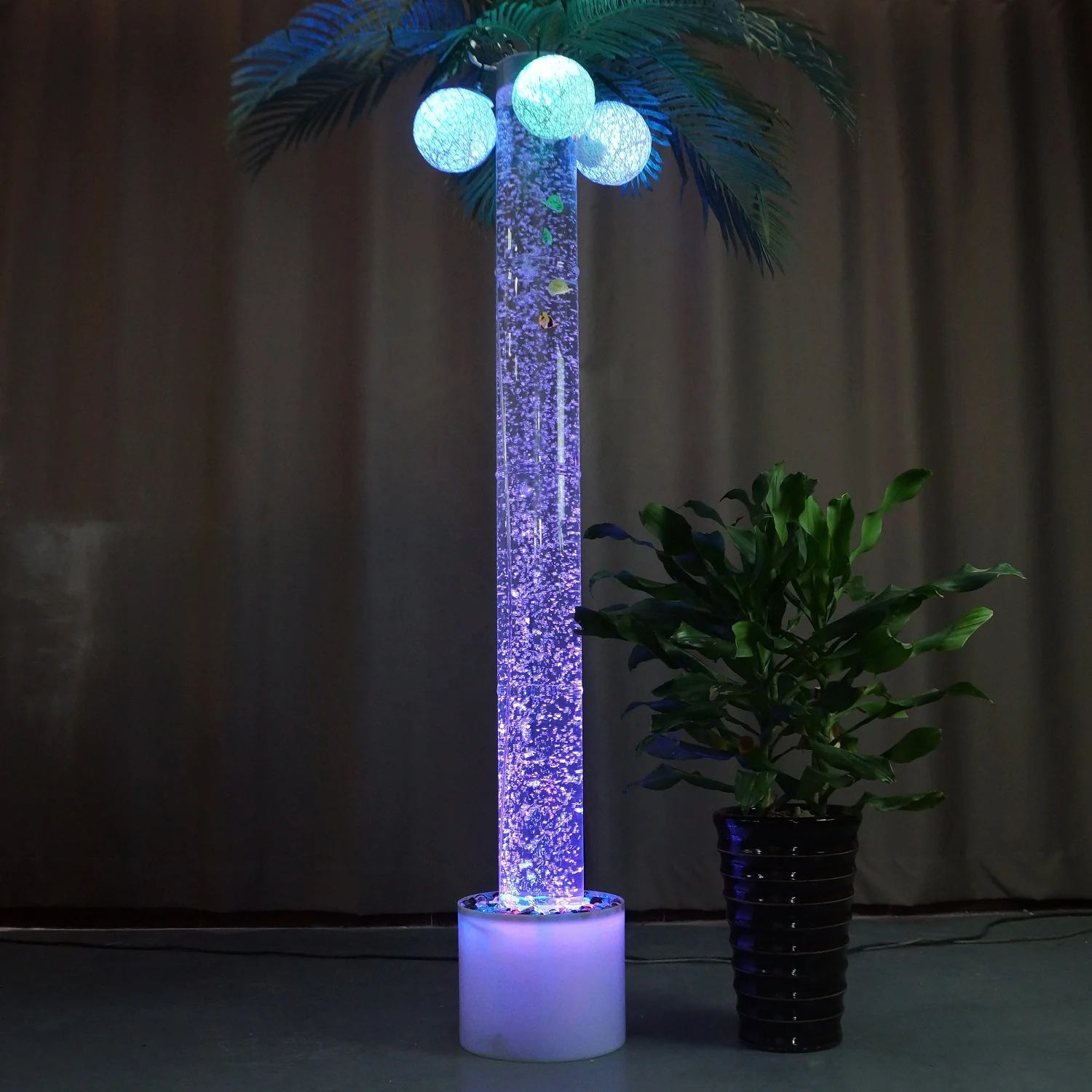 palm tree bubble lamp