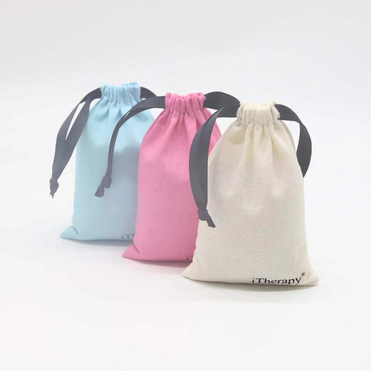Custom Colorful Cotton Linen Fabric Drawstring Gift Cosmetic Packaging Bag Organic Cotton Muslin Jewelry Pouch