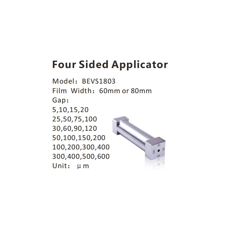 Four Sided Film Applicator Sides Wet Film Coating Applicator For