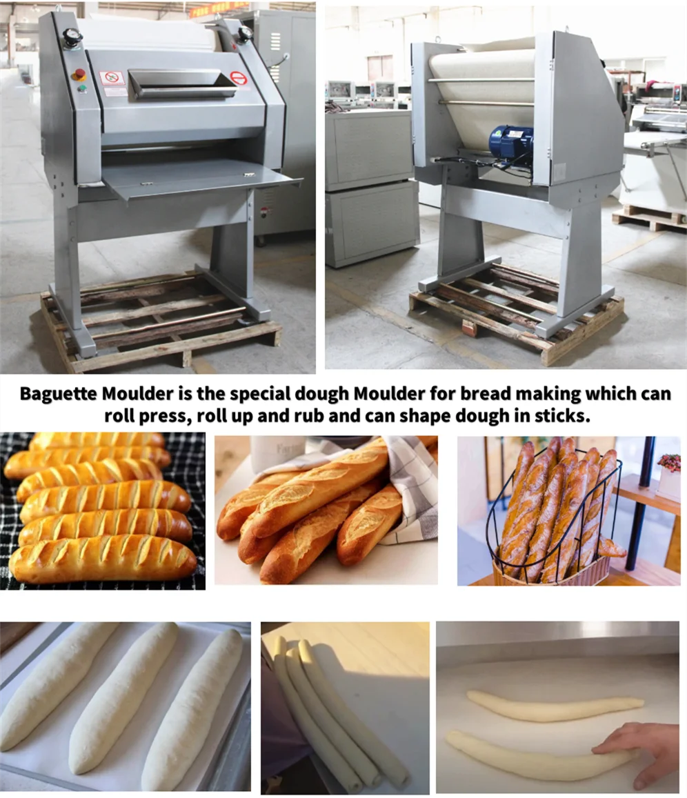 Automatic Stainless Steel Bakery Dough Roll Toast Moulder Short Bread