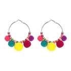 Earrings Fashion Designer 5 Colors In Stock Plush Ball Hoop Earrings For Women 2021