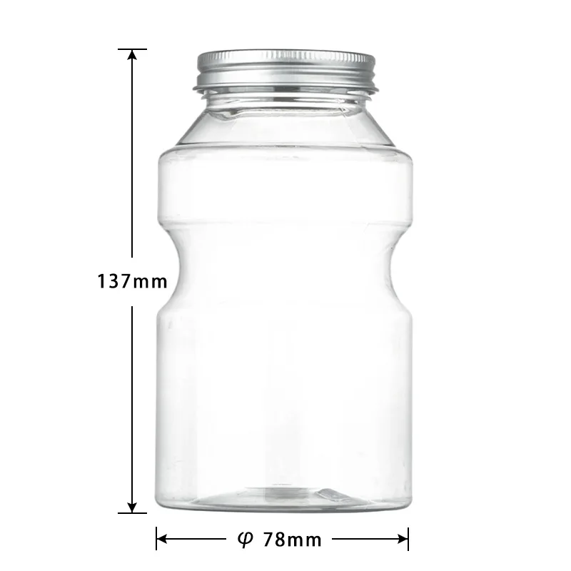 product 500ml  wholesale clear plastic juice bottle milk tea coffee bottle plastic beverage empty bottle with aluminum cap-29