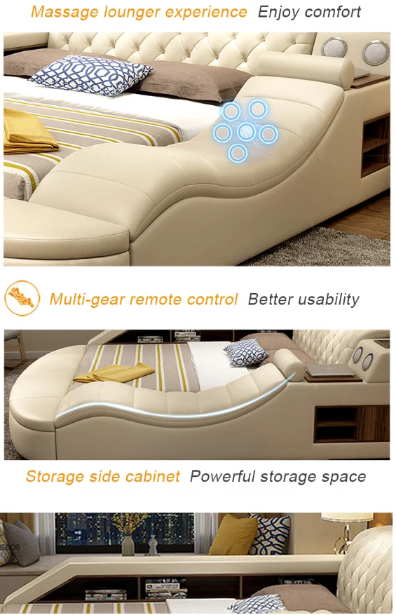 Foshan Factory Customize Smart Bed With Massage Music Design With