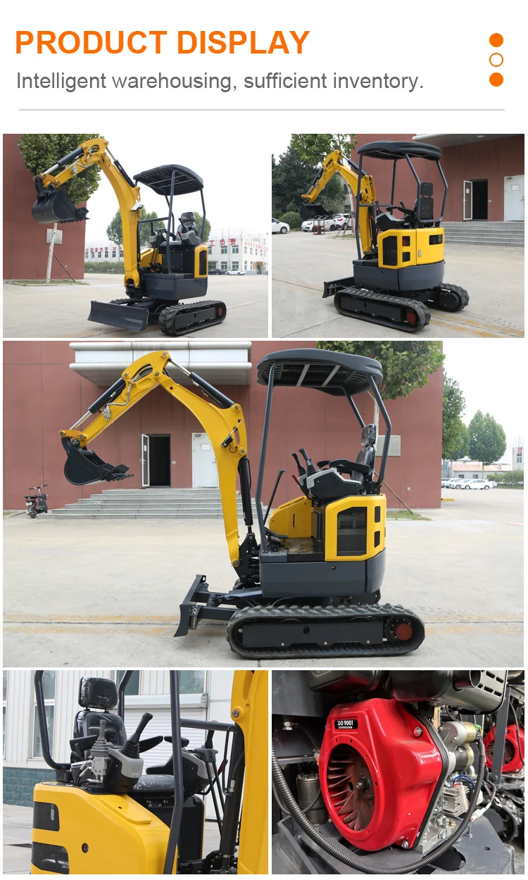 Crushing Micro Digger Backhoe Landscaping Crawler Small Bagger Farm