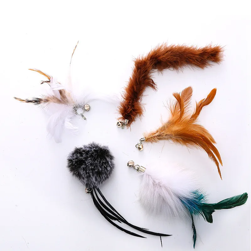 猫玩具吸盘羽毛挠痒猫棒带铃铛长棍防咬猫teaser