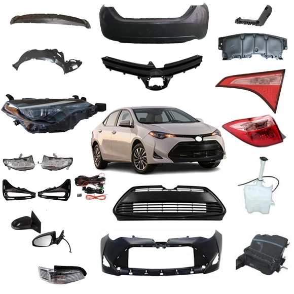 Produkt 2017 Corolla Le Karosserie-Kit USA-Version Scheinwerfer Nebelscheinwerfer Kühlergrill Rücklicht Heckstoßstange für 2017 2019 Toyota Corolla Le328-35