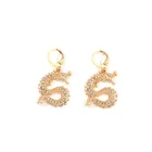 Gold Stud Diamond Goldgold Gold Plate Wrap Earrings Stud Dragon Diamond