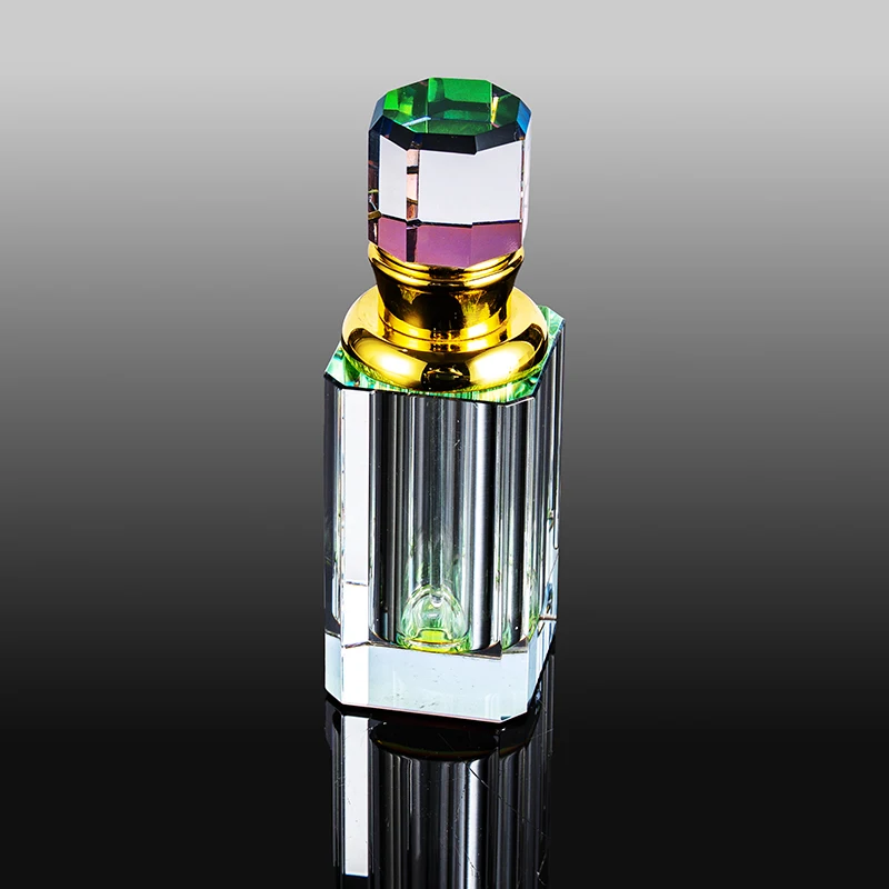 product small bridge new products wholesale square pillar small glass empty bottle 3ml 12ml elegant customizable crystal perfume bottle-7