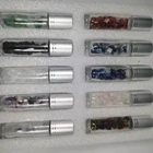 Gemstone High Quality Custom Logo 15ml 10ml Gemstone Jasper Crystal Glass Essential Oil Roller Bottle