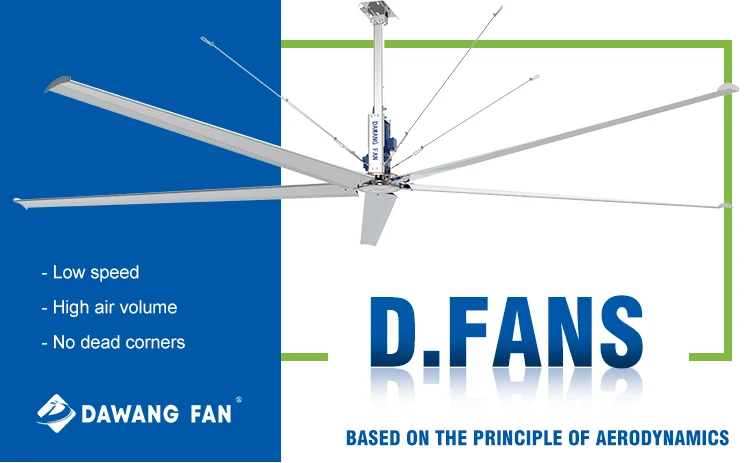 Large Ceiling Hvls Fan, 0.55kw, 7.3m - detail 2