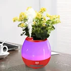 Pot Home Decor Flower Pot With Bluetooth Music Player 7 Changeable Night Light Colors Modern Humidifier